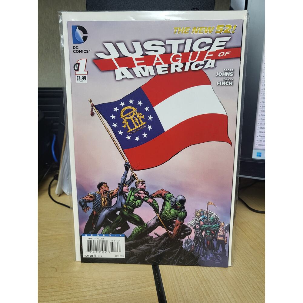 Justice League America #1 (2013) David Finch Georgia State Flag Variant DC Comic